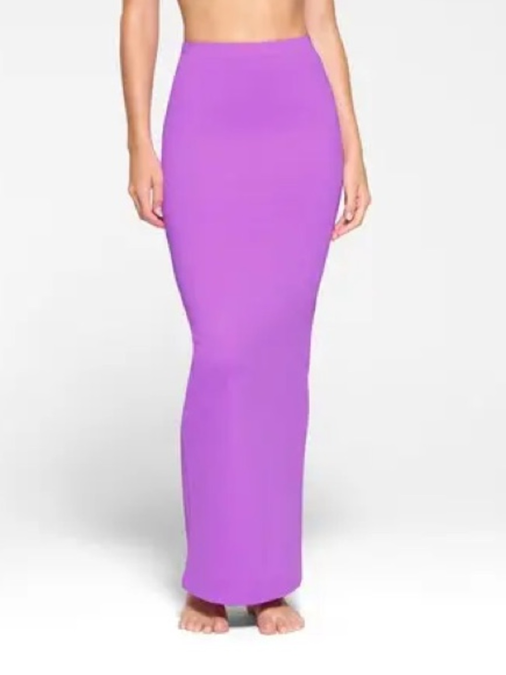 Skims Signature Swim Long Tube Skirt in Violet Purple Size Small NWT